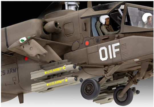 Revell Φιγούρα Μοντελισμού Ελικόπτερο AH-64A Apache 71 Κομματιών σε Κλίμακα 1:72 21x20.1εκ.