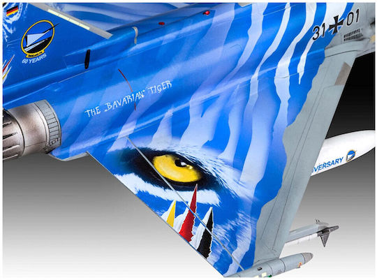 Revell Eurofighter Typhoon "The Bavarian Tiger 2021" Modeling Figure Airplane 85 Pieces in Scale 1:72 22.2x15.5cm.