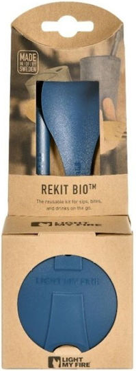 Light My Fire Rekit Bio Σετ Φαγητού για Camping Σετ Μαχαιροπίρουνο/Ποτήρι Μπλε 260ml