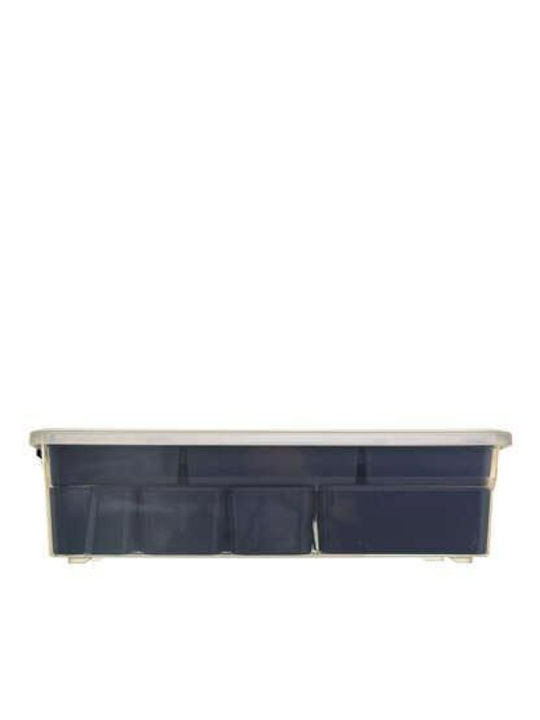 Plastic Storage Box with Lid Transparent 22.5x35.5x10cm 1pcs