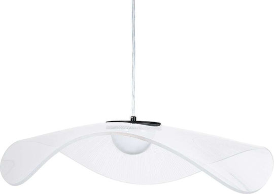 GloboStar Acrylica Висящо Таванно Осветително Тяло Черно LED с Регулируемо Бяло Светлина 66x66x15см