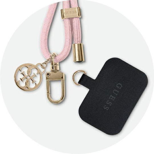 Guess Universal Adjustable Neck Strap Λουράκι Λαιμού για Κινητά Ροζ