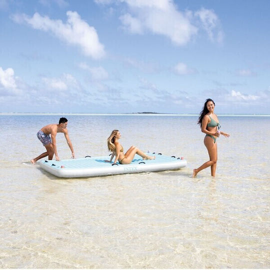 Intex Water Lounge Aufblasbare Schwimmende Plattform mit Griffen Türkis 310x183cm