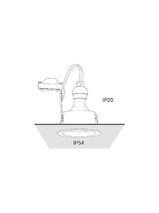 Nowodvorski Charlie Round Metallic Recessed Spot with Socket GU10 Black 8.5x8.5cm. 1pcs