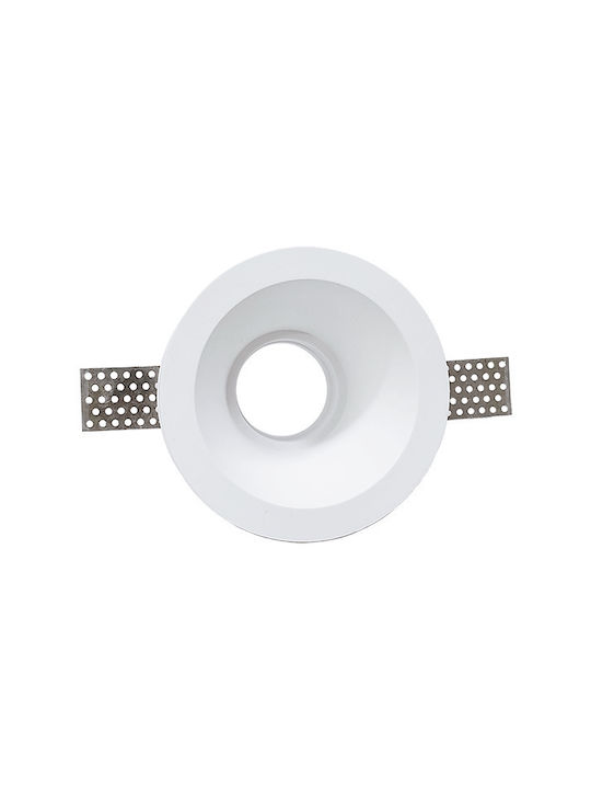 Elmark Кръгла Гипс Вграден Спот с Патрон Вграден LED Бял 13x13см. 1бр Elmark Кръгла Гипс Вграден Спот с Патрон Вграден LED Бял 13x13см. 1бр