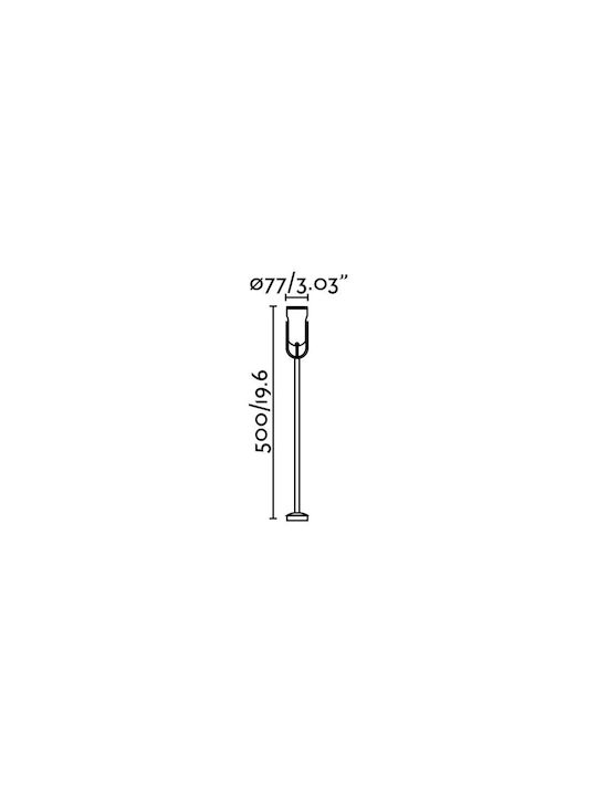 Faro Barcelona Slot-2 Outdoor Floor Lamp LED Projector 13W with Warm White Light IP65 Black