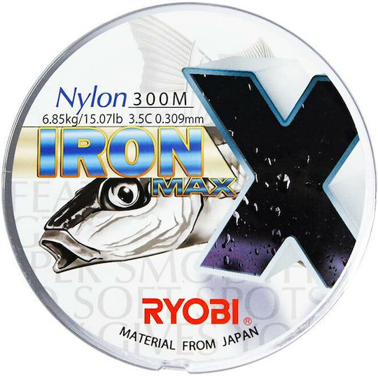 Ryobi Iron Max X Πετονιά Ψαρέματος Διάφανη 300m / 0.405mm