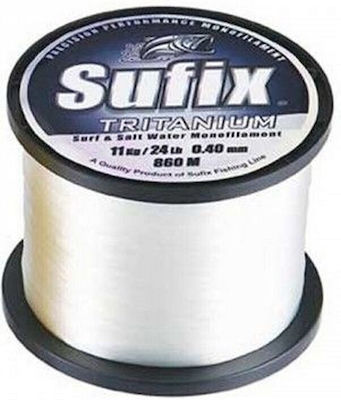 Sufix Tritanium Fishing Line Transparent 860m / 0.4mm / 11kg