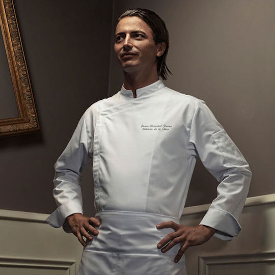 Clement Design Mantel Koch Herren Weiß mit Langärmelig Firenze