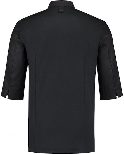 Le Nouveau Chef Coat Chef Black with 3/4 Sleeve Fabian