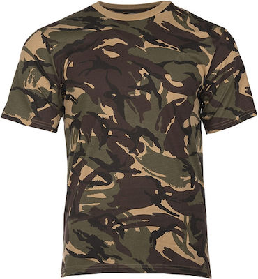 Mil-Tec Short Sleeve T-shirt Army Cotton 100% Cotton In Khaki Colour Tarn Brit.Dpm