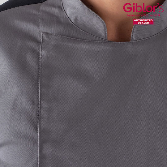 Giblor's Coat Chef Unisex Gray with Long Sleeve Raul