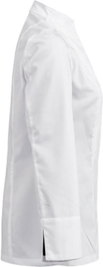 Clement Design Mantel Koch Damen Weiß mit Langärmelig Sienne