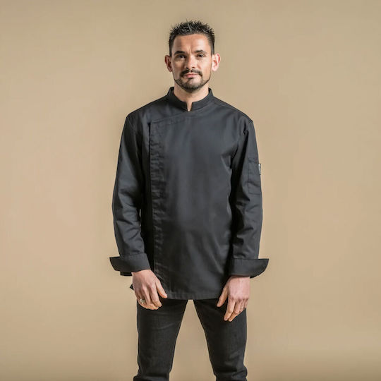 Clement Design Σακάκι Σεφ Unisex Μαύρο με Μακρύ Μανίκι Liverpool