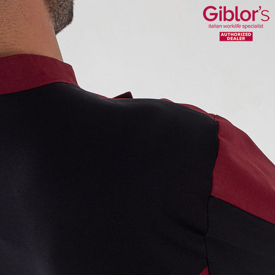 Giblor's Coat Chef Unisex Burgundy with Long Sleeve
