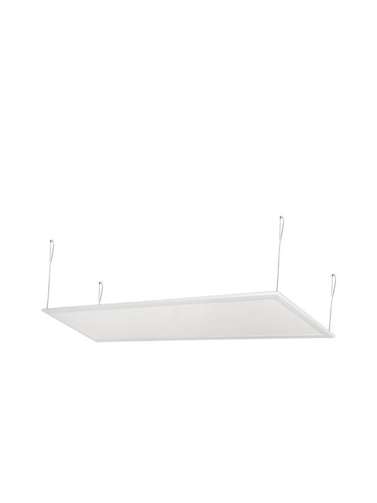 Adeleq Parallelogram Pendant LED Panel 50W with Cool White Light 120x30cm