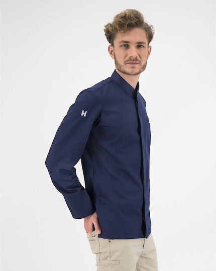 Le Nouveau Chef Coat Chef Blue with Long Sleeve Alain