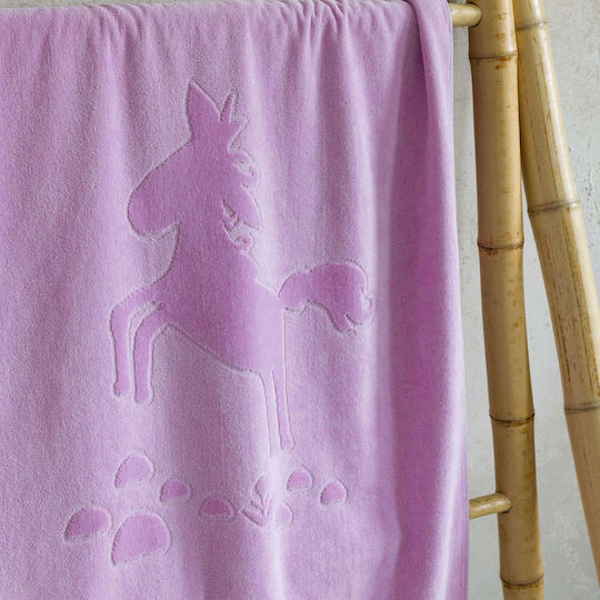 Nima Fairytale Kids Beach Towel Lilac Unicorns 140x70cm