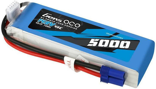 Gens Ace Ace Classic Батерия Li-Po 14.8V 5000mAh 45C 4S EC5 за RC превозно средство 2 броя