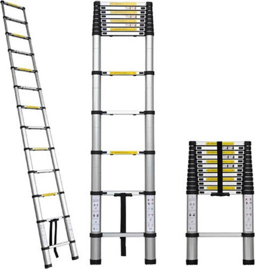Scara telescopică Aluminiu 13 Scări cu înălțime maximă de 3.8m Grasko