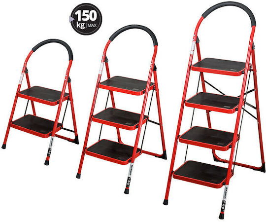 Krausmann Step Ladder iron 3 Stair 50cm