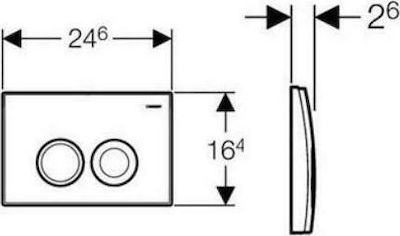 Geberit Delta 25 Flush Plate Dual Flush 115.125.11.5