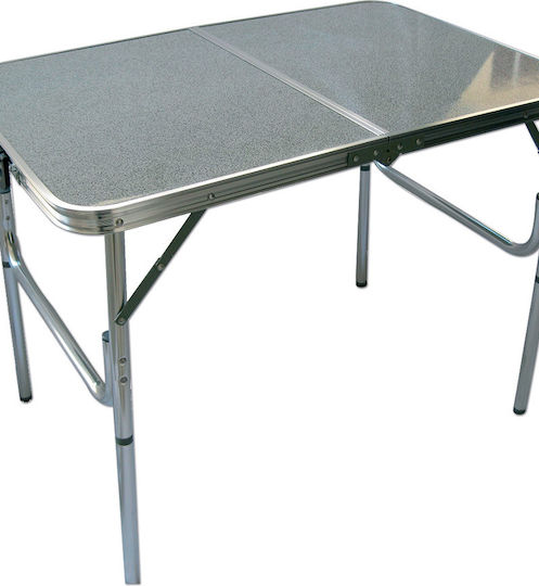 Thirea Table Aluminum for Camping Foldable 90x37x32cm Silver