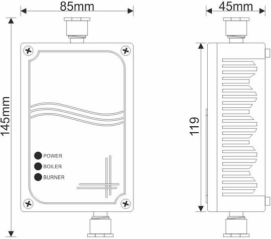 Olympia Electronics BS-375/WP/A Gasdetektor mit 2 Relais IP65 921375000