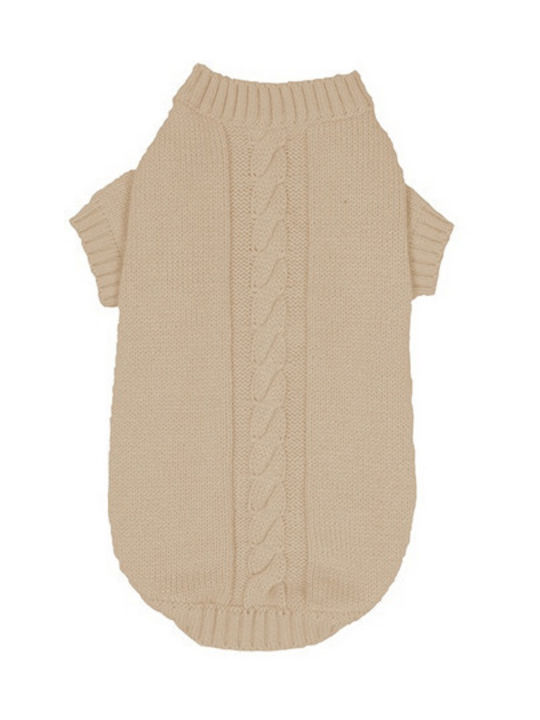 Banbury & Co Pulover tricotat Câinelui Pulover tricotat pentru câini, mărime medie, culoare ivory în culoarea Bej 41cm.