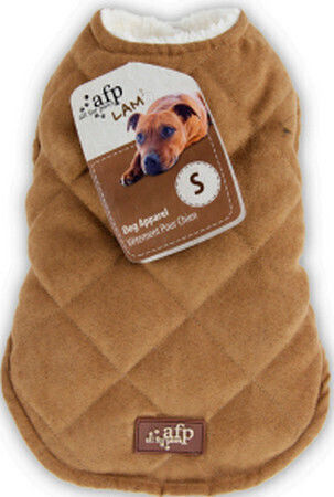 All For Paws Lambswool Кучешки палта Водоустойчиво Кафяв с дължина на гръбчето 30 см.