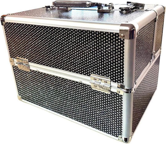 Ro-Ro Accessories Metallic Cosmetic Case Black H24xW31xD23cm