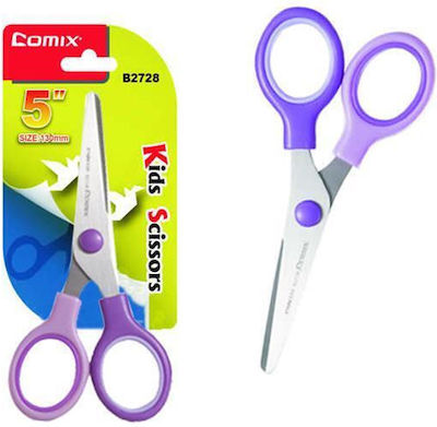 Comix Children's Scissors 13cm with Metallic Blade Purple