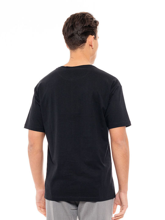 Biston Herren T-Shirt Kurzarm Schwarz