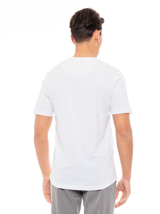 Biston Herren T-Shirt Kurzarm Weiß