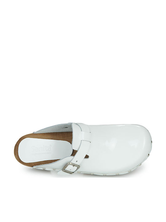 Sanita Krisla Damen Clogs Weiß