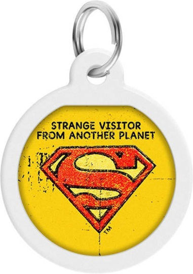 WauDog Superman Vintage Dog ID Circular Smart ID Metal (Μiscellaneous Designs)