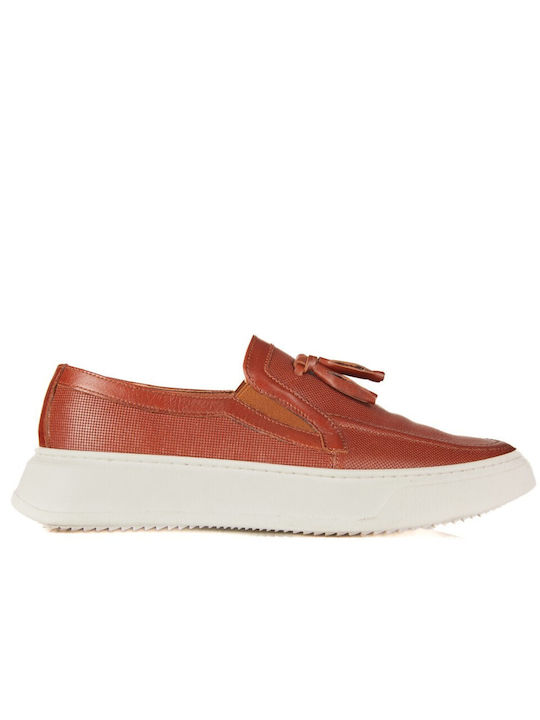 Ανδρικά Δερμάτινα Παπούτσια Loafers Northway 920-TABAC