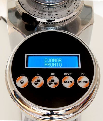 Quamar M80 E Commercial Coffee Grinder On Demand 460W with Bean Hopper Capacity 1.2kg Stainless Steel