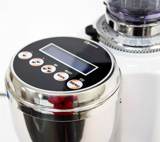 Quamar M80 E Commercial Coffee Grinder On Demand 460W with Bean Hopper Capacity 1.2kg Stainless Steel