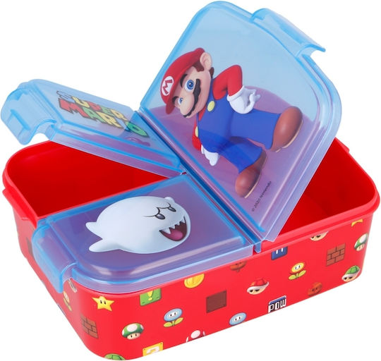 Stor Plastik Kinder Lebensmittelbehälter Rot 19.5 x 16.5 x 6.7cm