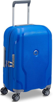 Delsey Clavel Cabin Travel Suitcase Hard Blue with 4 Wheels Height 55cm.