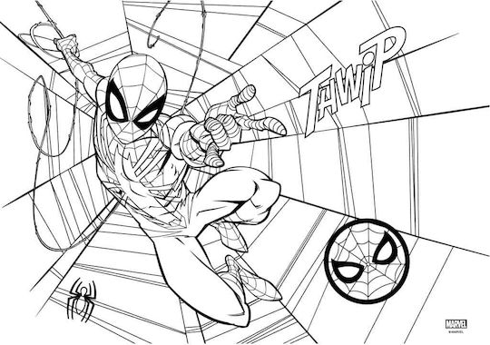 Διακάκης Μπλοκ Ζωγραφικής Spiderman C4 22.9x32.4cm 40 Φύλλα