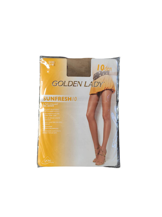 SUNFRESH 10 GOLDEN LADY Πολύ λεπτό καλτσόν 10 den, ΗΛΙΟΚΑΜΜΕΝΟ