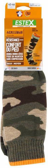 Estex Estex Camouflage Височина до коляното Куинигетични Чорапи в Каки цвят