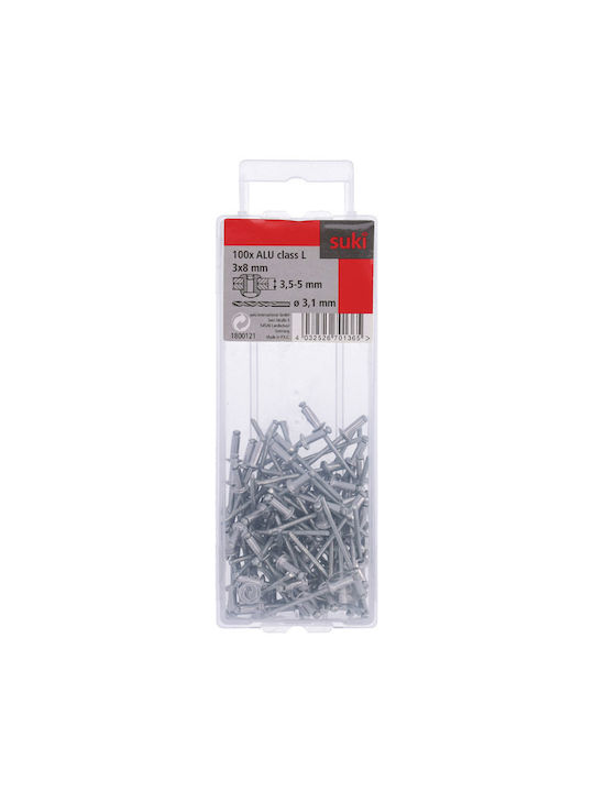 Suki Nituri Din Aluminiu M3x8mm