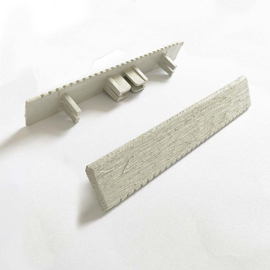 Showood WPC Cap for Garden Flooring White Beige 15x2.5cm