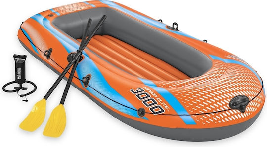 Bestway Inflatable Boat 3 People Orange with Oars & Pump 246x122cm
