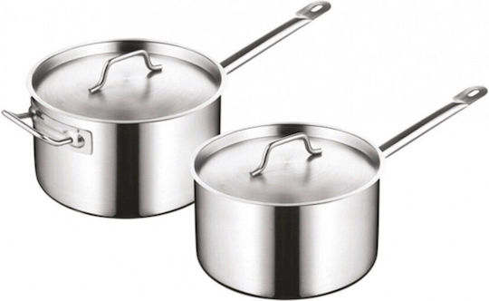 GTSA Inoxidabil Tigaie pentru sosuri Cu Capacitatea 2.8lt cu Diametru 18cm și Înălțime 11cm. fără capac