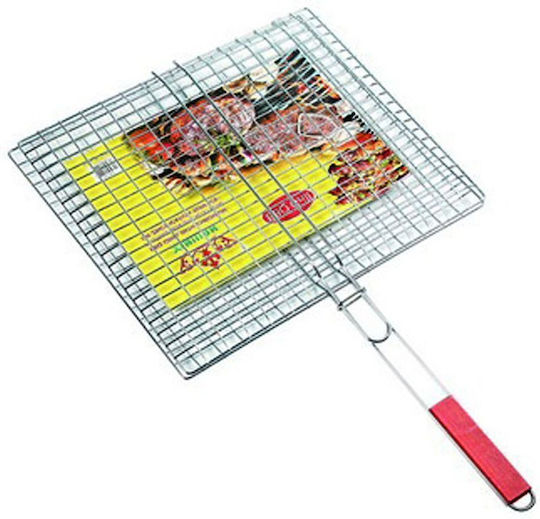 MD-001 Dublu Grătar de Gătit Metalic Non-Stick - Antiaderent 30cmx32cmcm.