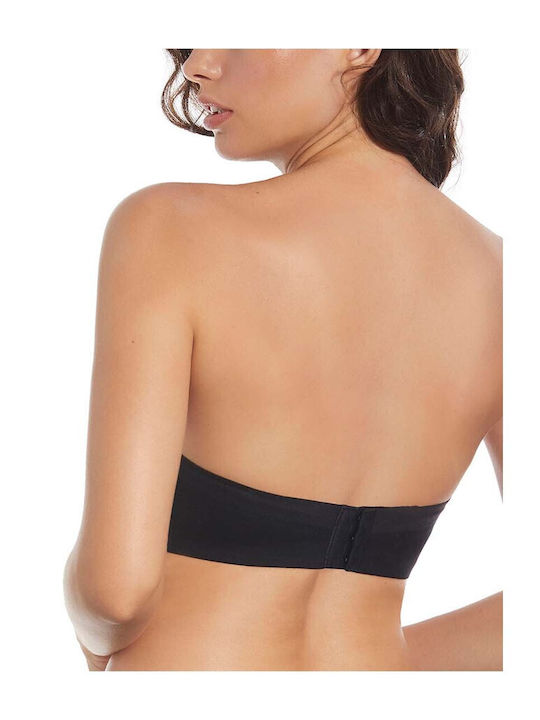 ΣΟΥΤΙΕΝ ΜΕ ΜΠΑΝΕΛΑ STRAPLESS BODY FIT SELENE VILMA - ΜΑΥΡΟ